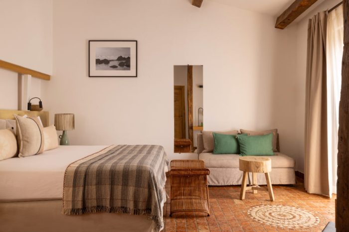 Albergo Les Bergeries de Palombaggia Corse - Camera con patio
